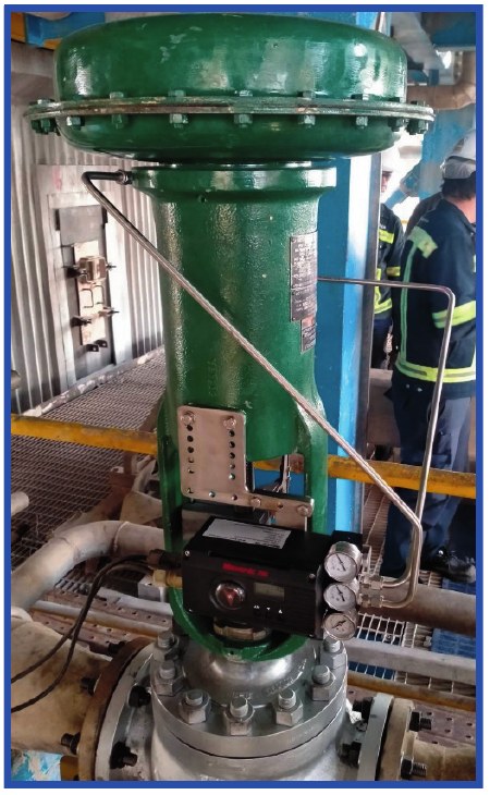 Control valve ที่ติดตั้งและพร้อมใช้งานในกระบวนการผลิต